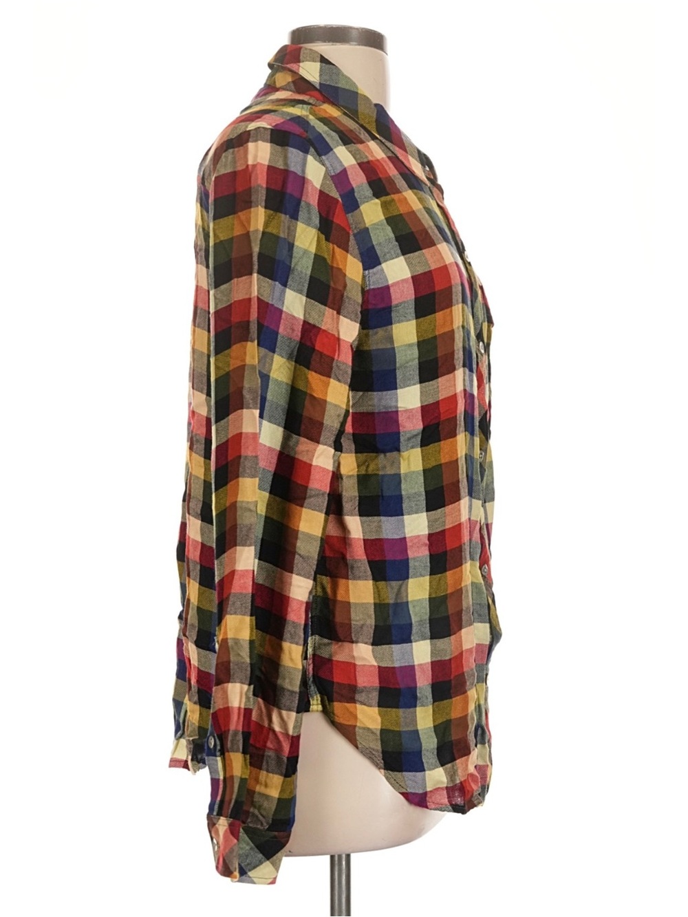 NWT Faherty Check Plaid Piper Button Down Blouse Shirt L New - Picture 5 of 6